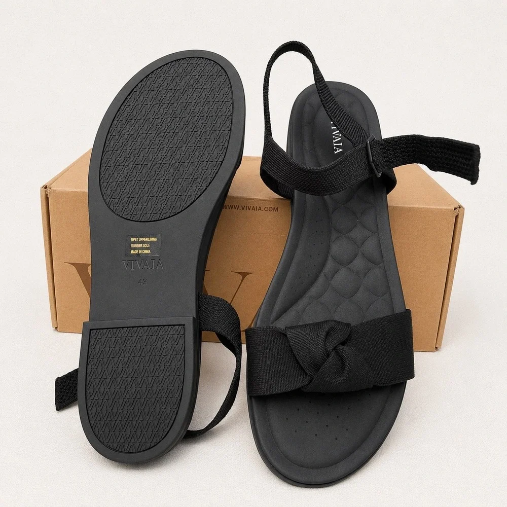 VIVAIA Paloma Black Sandals | EU 43 / US 11